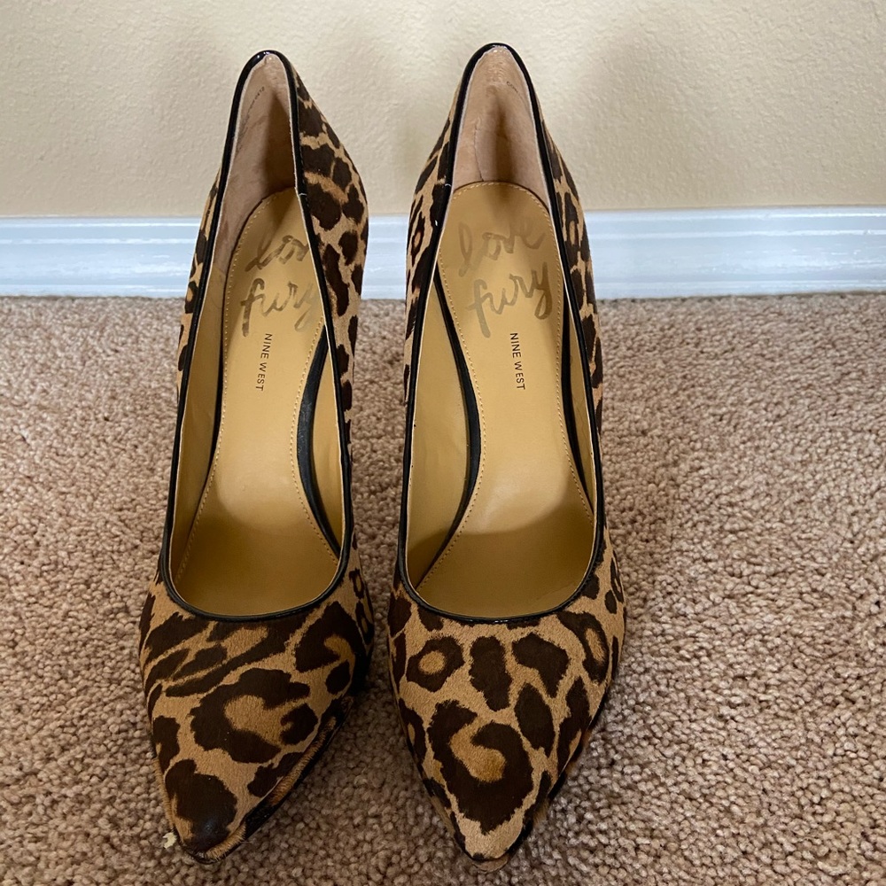 Nine west leopard heels